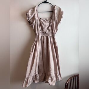 Cotton On Light Taupe Midi Dress